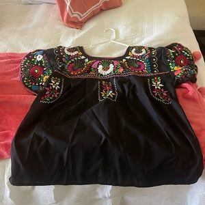 Festive black blouse size Large